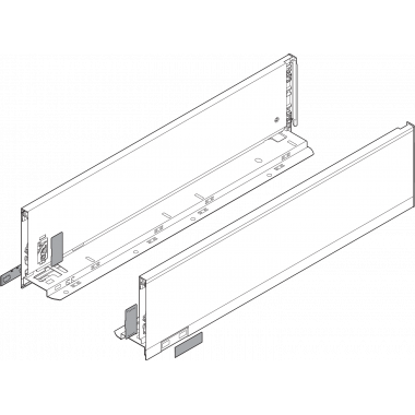 Царга "K" Legrabox 400мм, белый шелк, R+L, с заглушками