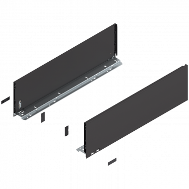 Царга "C" Legrabox 600мм, терра черный, R+L, с заглушками