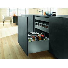 Ящик LEGRABOX pure TIP-ON BLUMOTION (высота F 241, глубина 270 мм, до 20 кг), для тонких фасадов, терра-черный