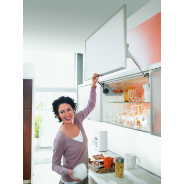 Вертикальный подъемный механизм AVENTOS HL 25/39 с узкой алюминиевой рамкой, сер.